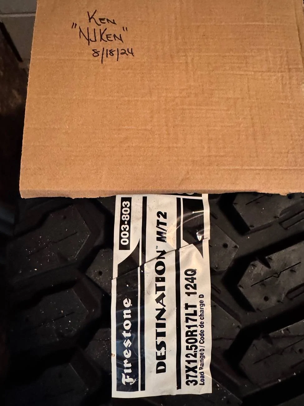 Jeep Gladiator (Central NJ) Four Brand New (4) Firestone Destination M/T2 Tires 37X12.50R17LT $1,250 IMG_2462