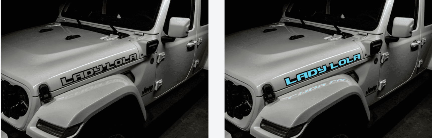 Jeep Gladiator NEW! Illuminated EL Hood Graphics from ORACLE Lighting NOW Available! Screenshot 2024-08-19 at 4.42.12 PM