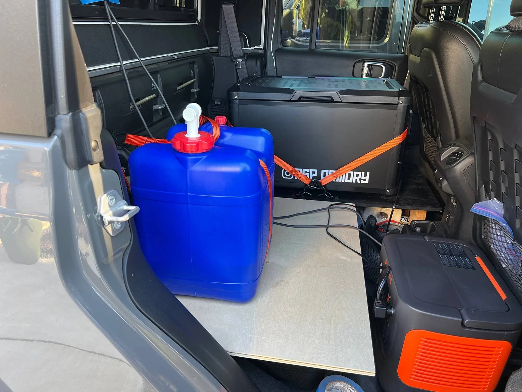 Jeep Gladiator My take on a DIY 40% rear seat delete for fridge IMG_9468