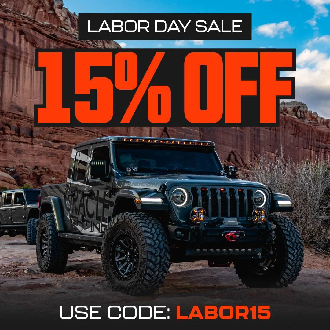 Jeep Gladiator Save BIG at ORACLE Lighting with our LABOR DAY SALE!!! laborday-promo-JT
