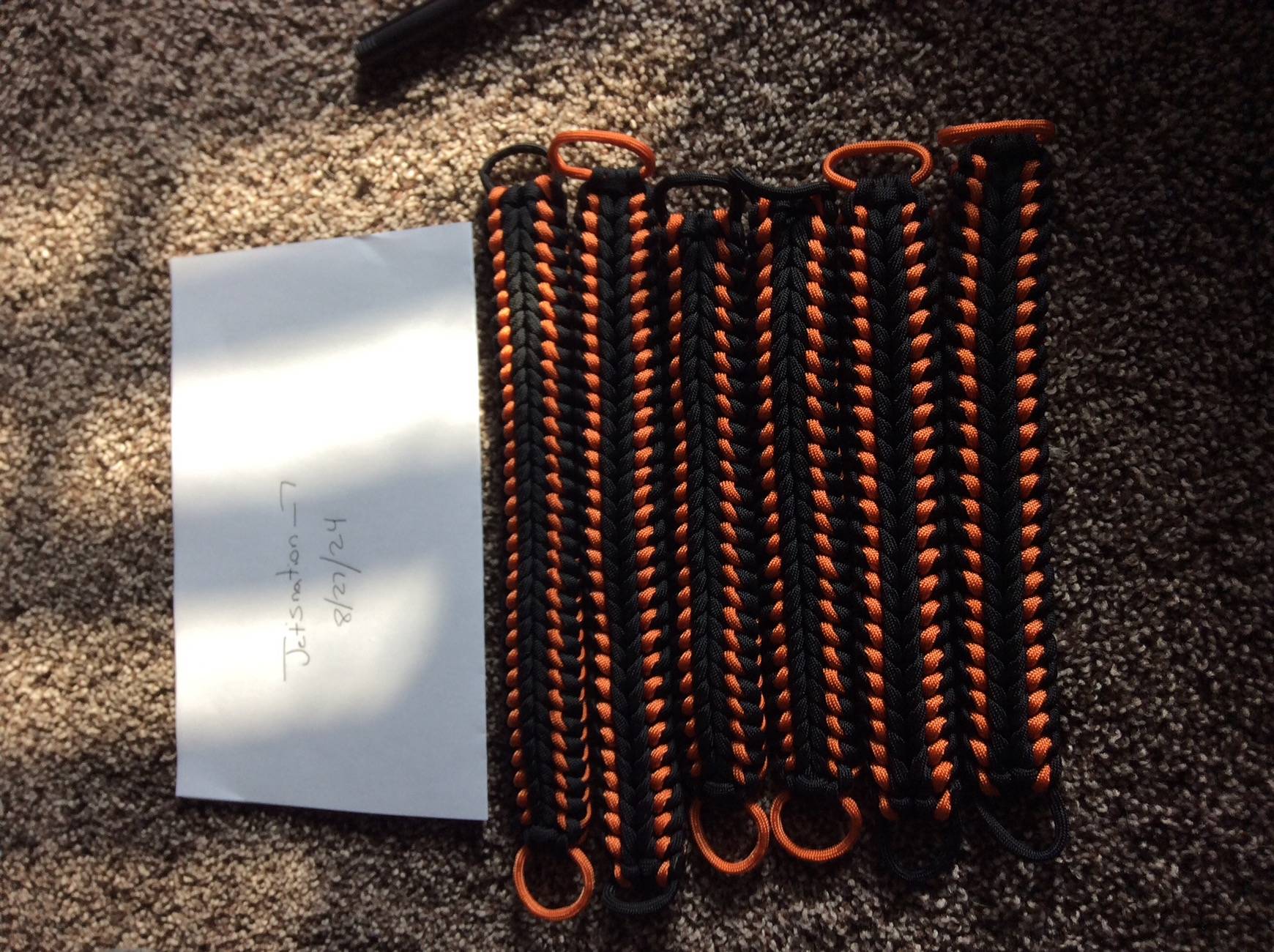 Jeep Gladiator Custom Orange & Black Paracord Grab Handles. 78E40542-9E25-4CDD-9581-5B226DDF84CC