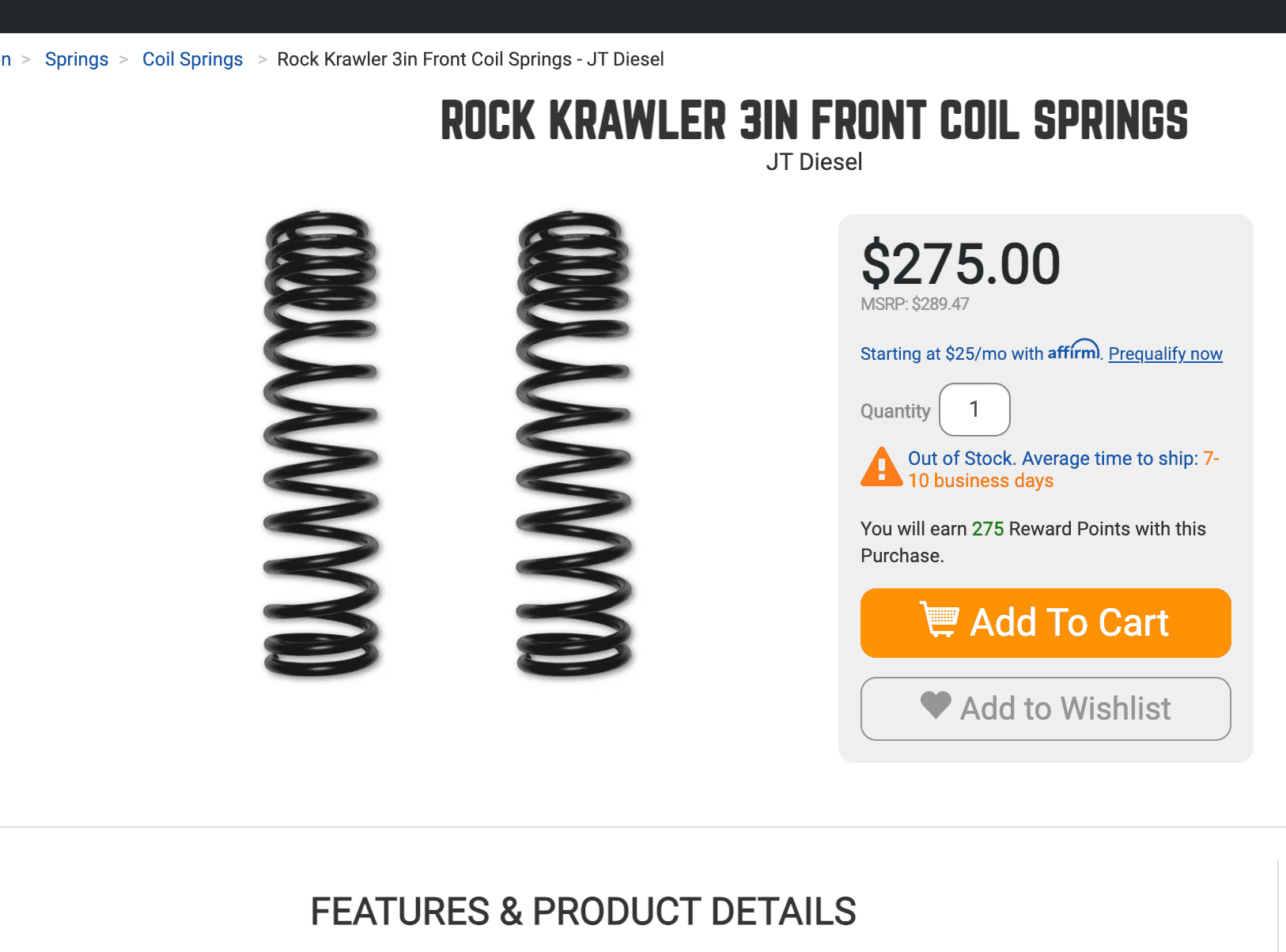 Jeep Gladiator JT Lift Components - Rock Krawler LCA's & Coils (Charlotte, NC) $500 Screenshot 2024-08-27 at 10.13.21 PM