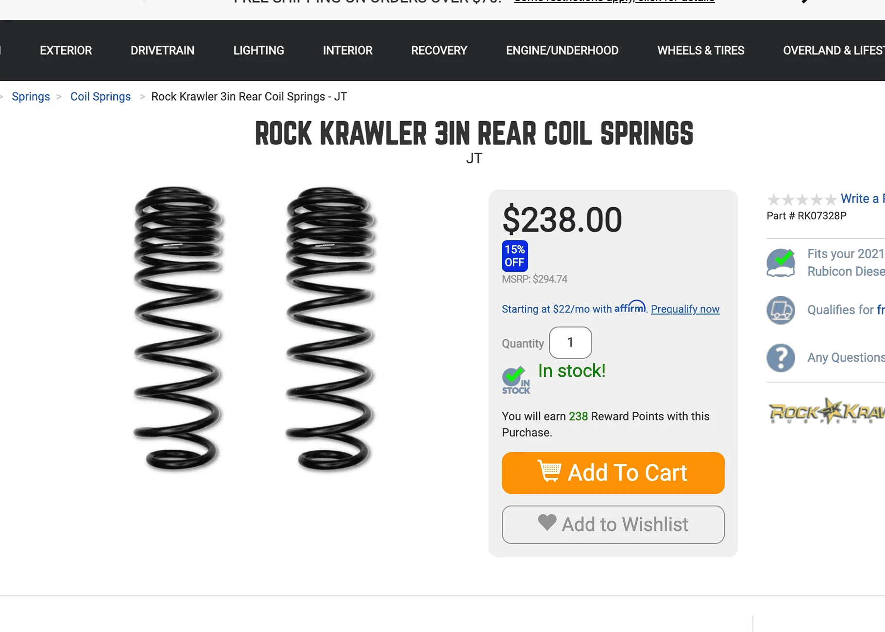 Jeep Gladiator JT Lift Components - Rock Krawler LCA's & Coils (Charlotte, NC) $500 Screenshot 2024-02-03 at 8.10.57 AM