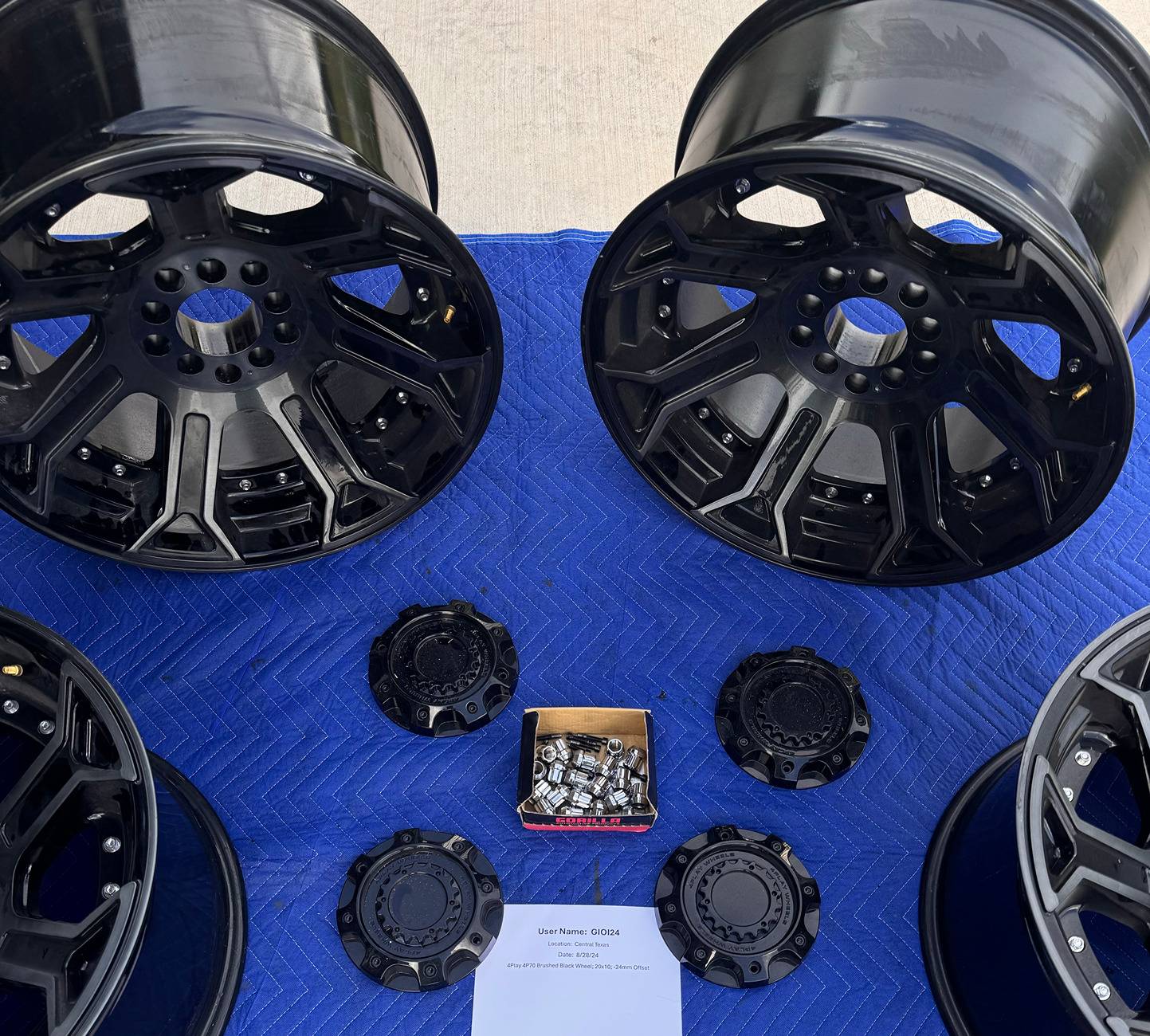 Jeep Gladiator *REDUCED* 4Play 4P70 Brushed Black Wheels; 20x10 IMG_0161
