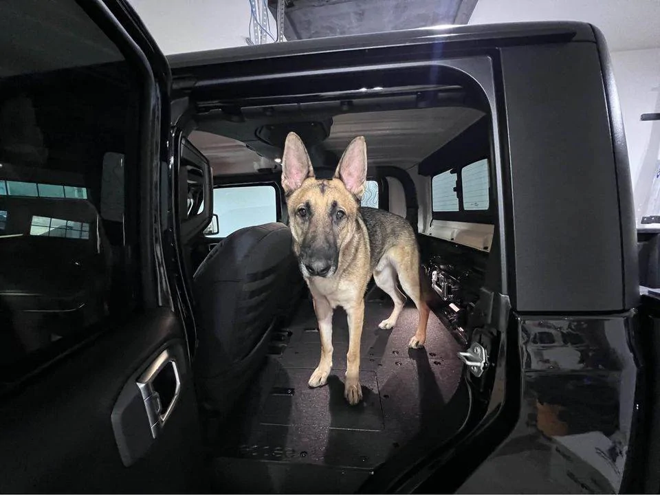 Jeep Gladiator Goose Gear Rear Seat Delete & Back Wall Doggo Approved