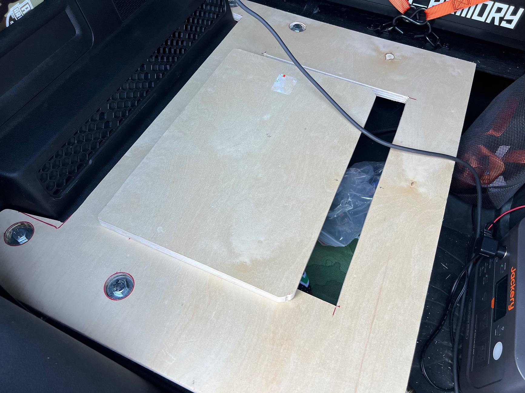 Jeep Gladiator My take on a DIY 40% rear seat delete for fridge IMG_9527