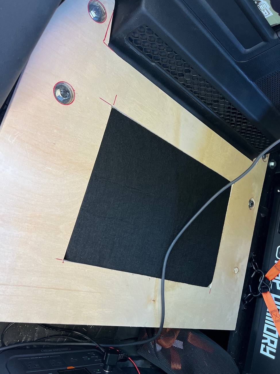 Jeep Gladiator My take on a DIY 40% rear seat delete for fridge IMG_9530