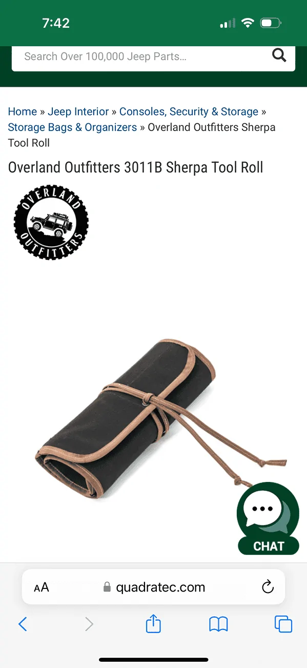 Jeep Gladiator Overland outfitters Sherpa tool roll new IMG_1066