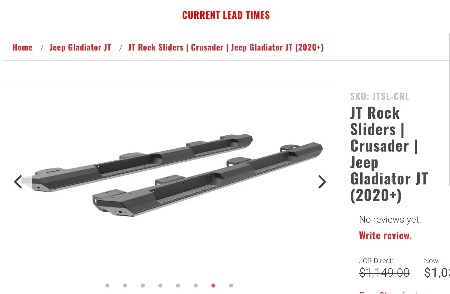 Jeep Gladiator JCR Crusader Step Sliders IMG_0002