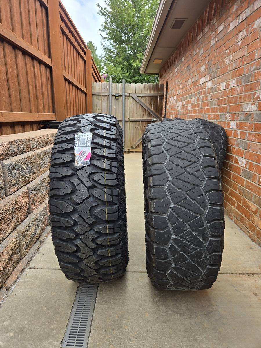 Jeep Gladiator Bed Mounted 38" Spare Tire Straps Tire Size Comparison Sm