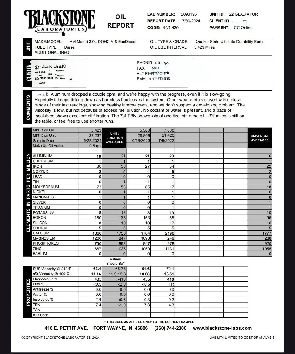 Jeep Gladiator Official EcoDiesel Oil and Filter Recommendations Screenshot_20240906-114124~3