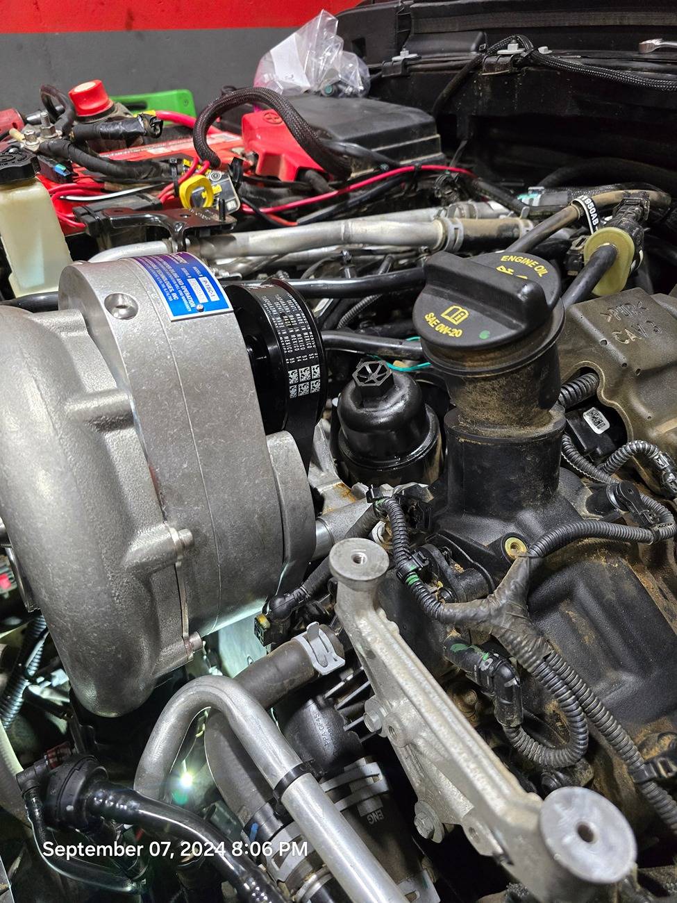 Jeep Gladiator ProCharger Supercharger Kit Installation & First Start-Up on 2021 Gladiator Rubicon 20240907_200603