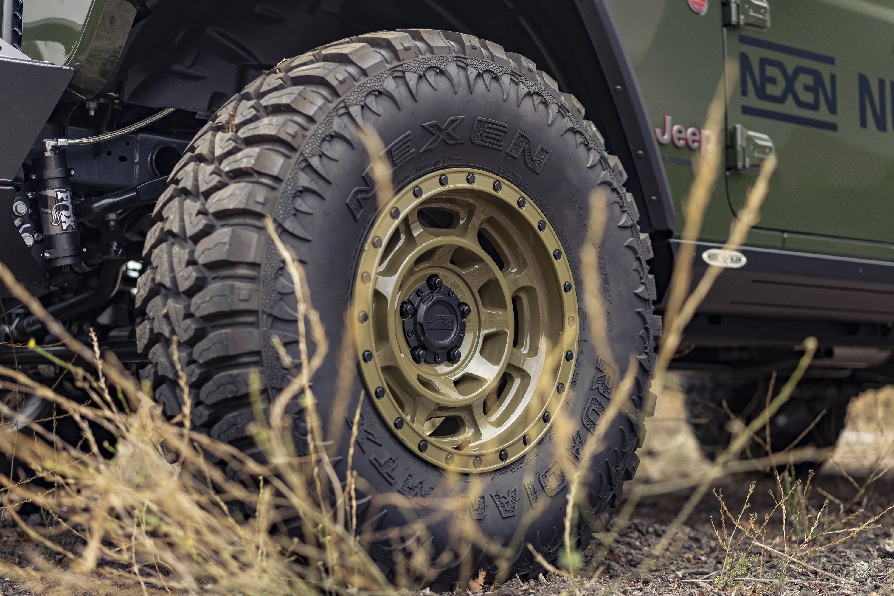 Jeep Gladiator Member Discounts Black Rhino Wheels! Wheel and Tire Packages BLACK-RHINO-CONVOY-GATOR-GREEN-JEEP-GLADIATOR-4