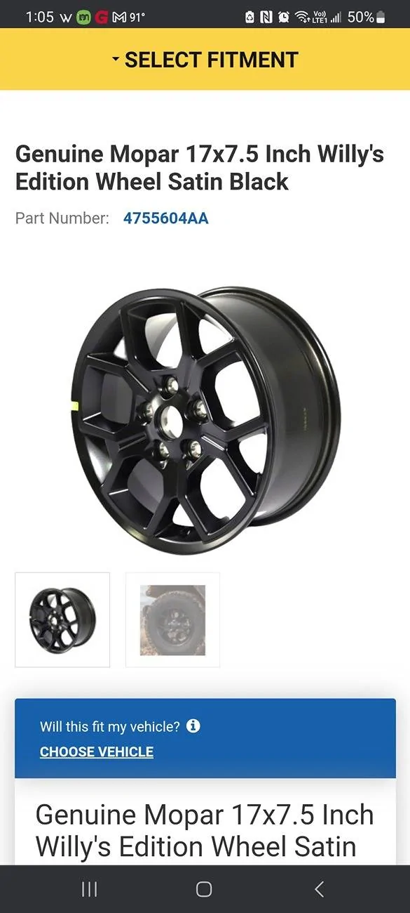 Jeep Gladiator OEM rim wheel offset? Screenshot_20240916_130501_Chrom