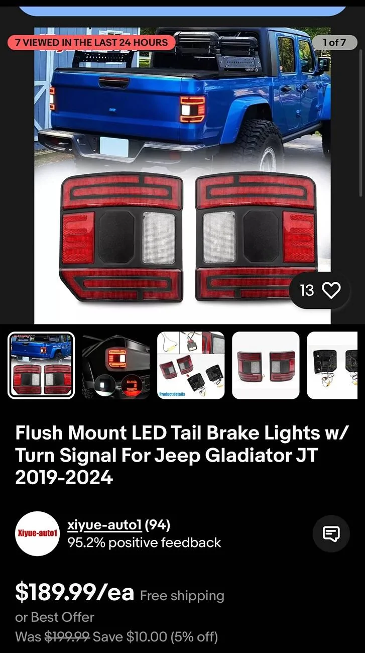 Jeep Gladiator Reliable aftermarket tail lights, outside of Oracle? IMG_5860