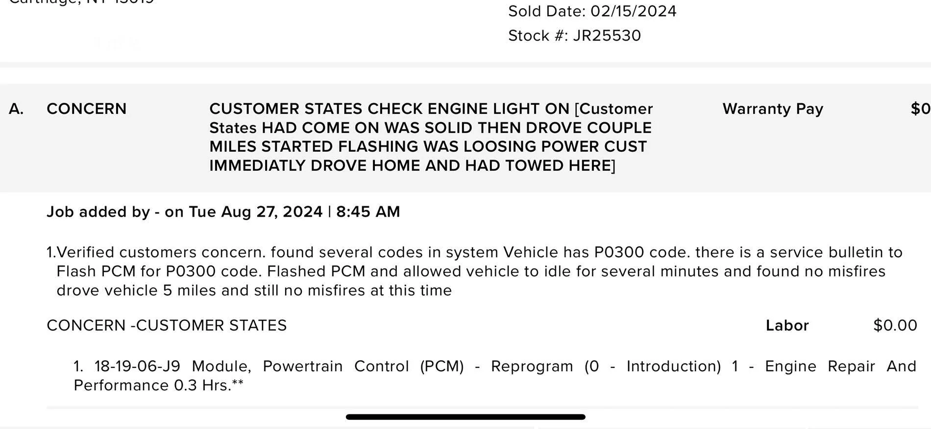 Jeep Gladiator Jeep still at dealership after check engine light IMG_2112