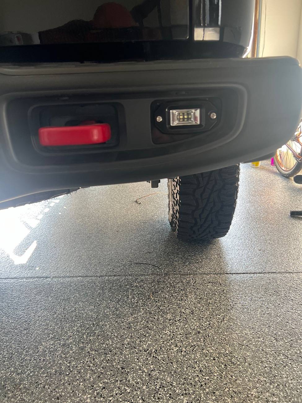 Jeep Gladiator Flush mount lights rear bumper IMG_6830