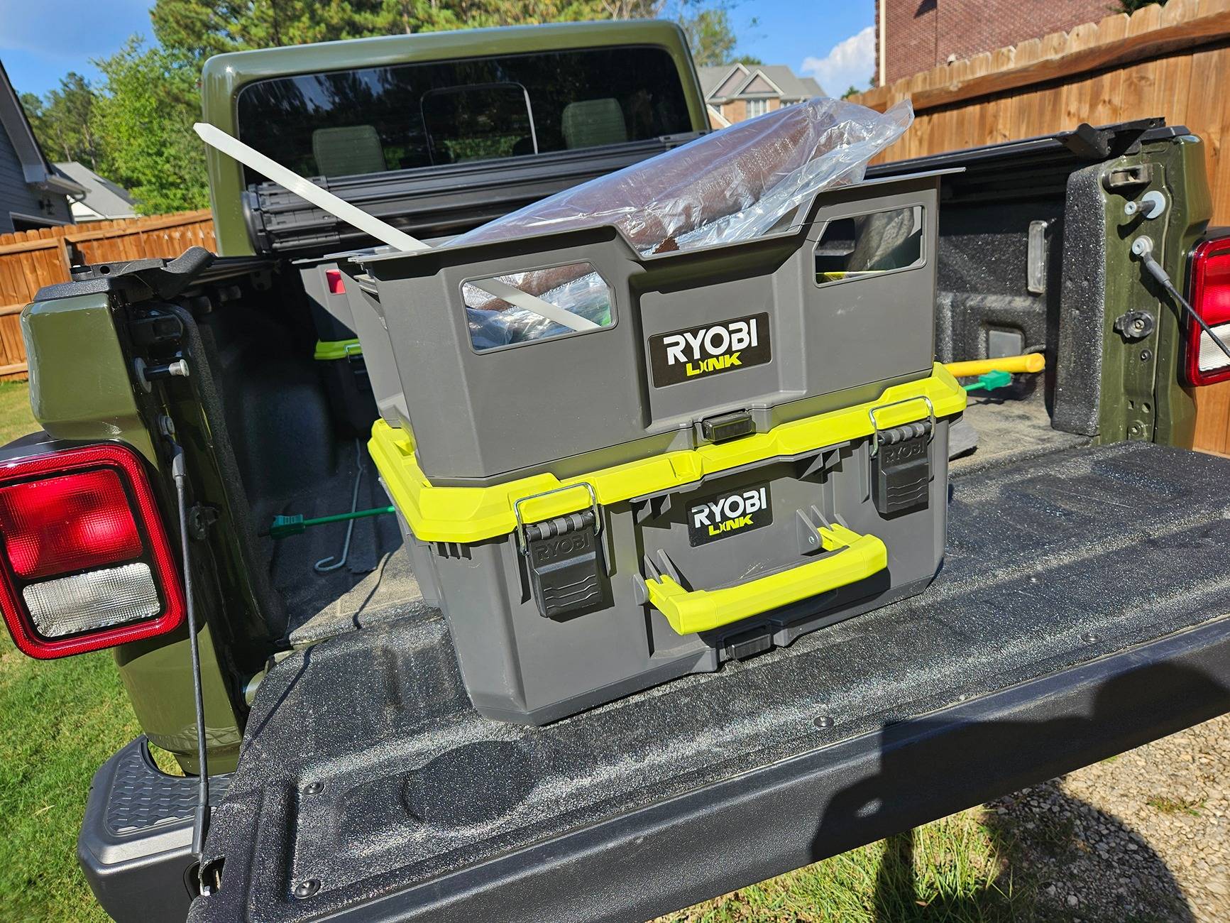 Jeep Gladiator Bed Storage - Ryobi Link Boxes Fit Perfectly 1000006711