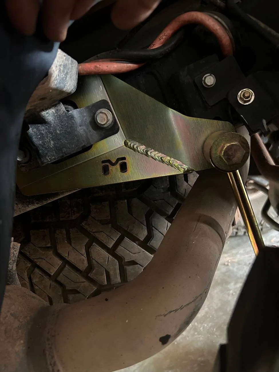 Jeep Gladiator Bent rear swaybar link IMG_7905