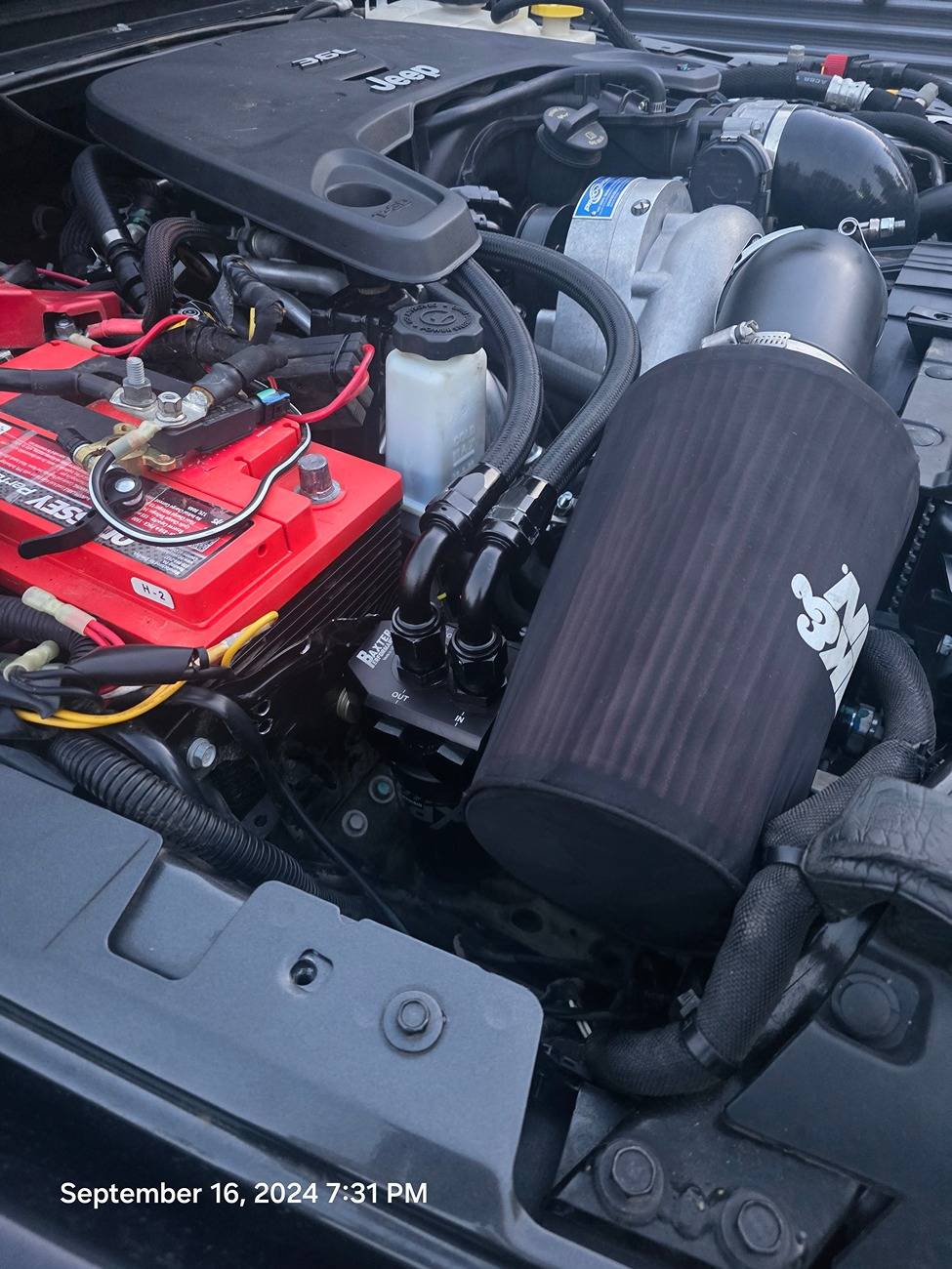 Jeep Gladiator ProCharger Supercharger Kit Installation & First Start-Up on 2021 Gladiator Rubicon 20240916_193154