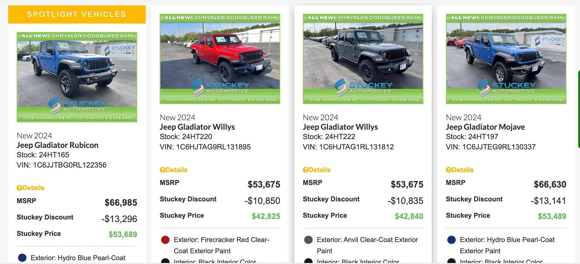 Jeep Gladiator Look at this... Gladiator prices 2025 Screenshot 2024-09-27 at 9.42.34 AM
