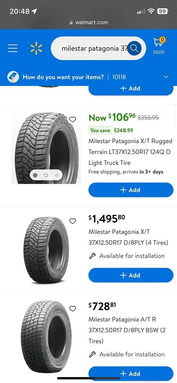 Jeep Gladiator Talk me out of buying Milestar Patagonia X/T Rugged Terrain from Walmart IMG_5311