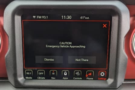 Jeep Gladiator How to disable emergency vehicle notification? evas-warnin