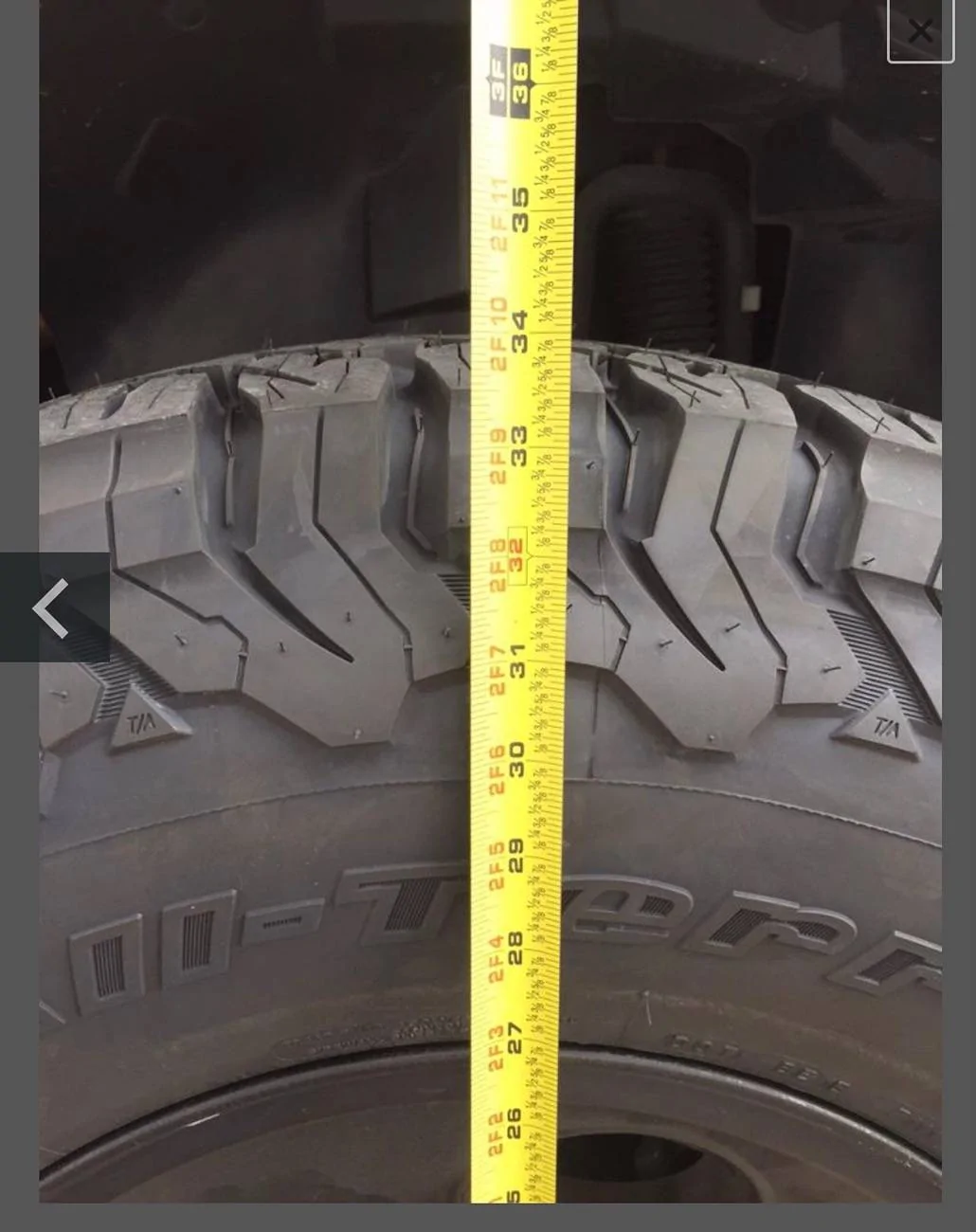 Jeep Gladiator are BFG tires ACTUALLY that much smaller than other brands? 79570897-5B23-4CE5-A89B-2557A67640FC