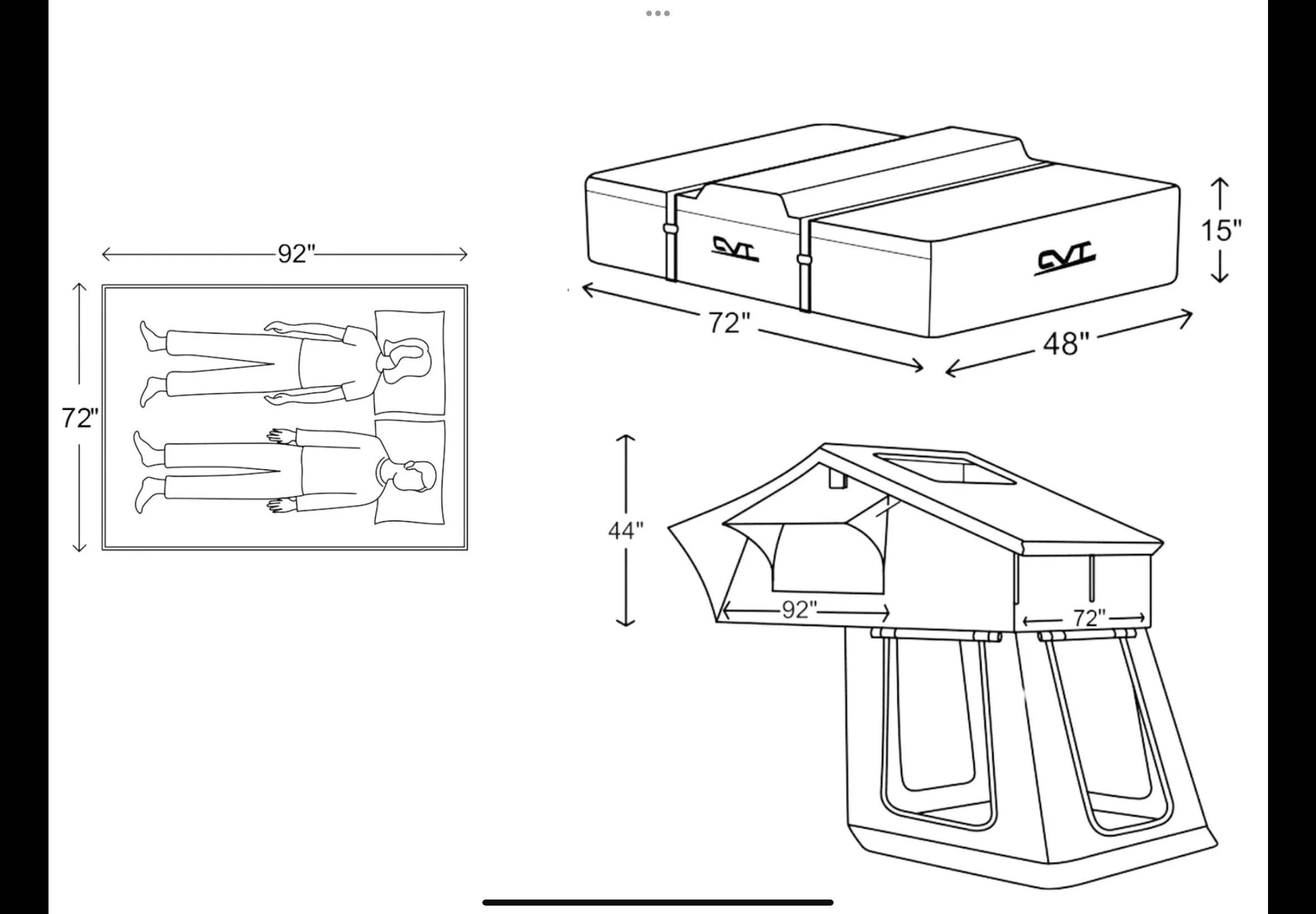 Jeep Gladiator CVT Roof Top Tent with annex - Large IMG_2020
