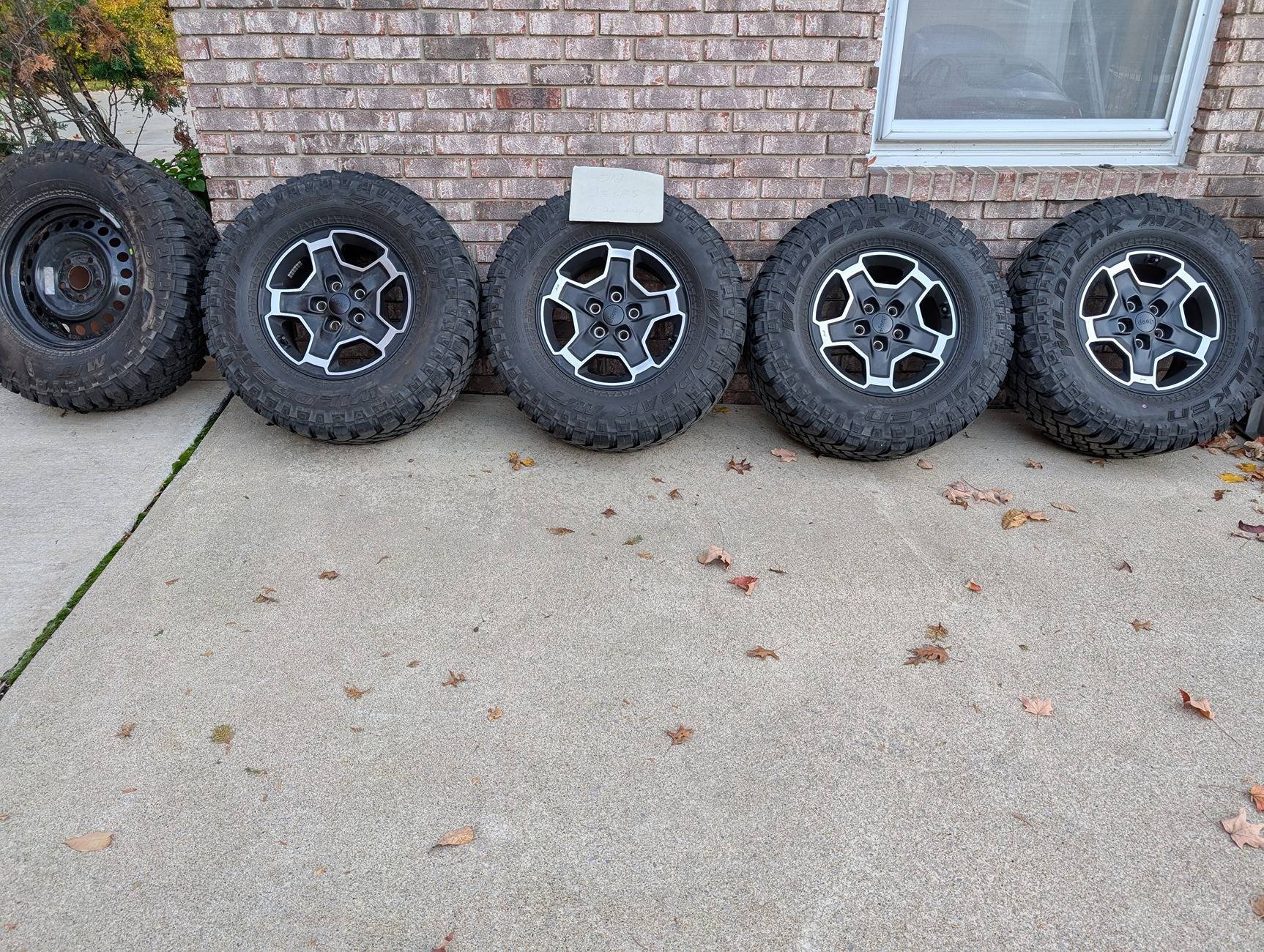Jeep Gladiator 5 Stock Falken MTs on Machined Edge Rims $475 Ohio PXL_20241022_214016193