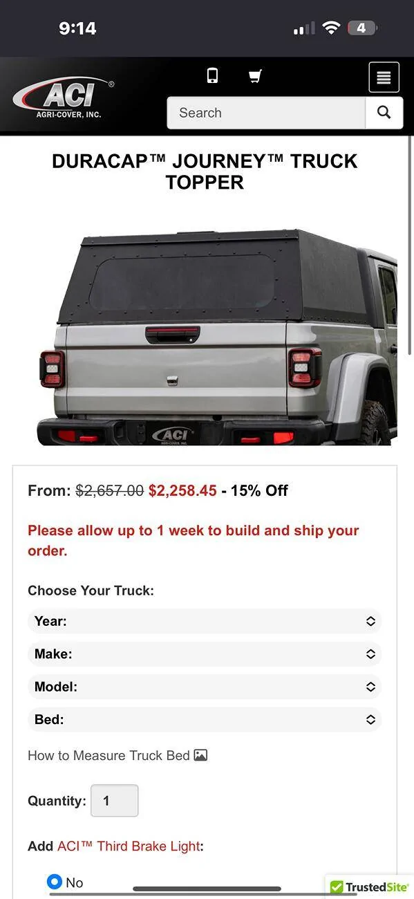 Jeep Gladiator Outlander softopper by Agri-cover Inc. (ACI products) IMG_5693