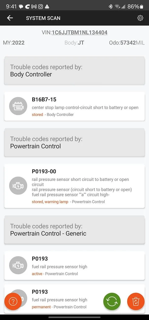 Jeep Gladiator Cold Start Issues Screenshot_20241025_094129_OBD JScan