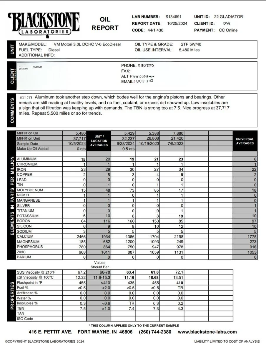 Jeep Gladiator Official EcoDiesel Oil and Filter Recommendations Screenshot_20241026-154911~2