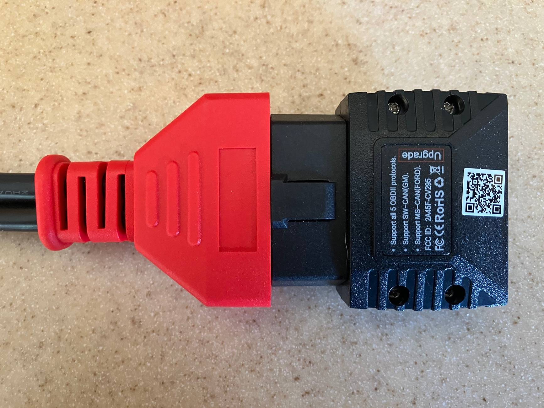 Jeep Gladiator Vgate vLinker MC+Bluetooth and Security cable IMG_2870
