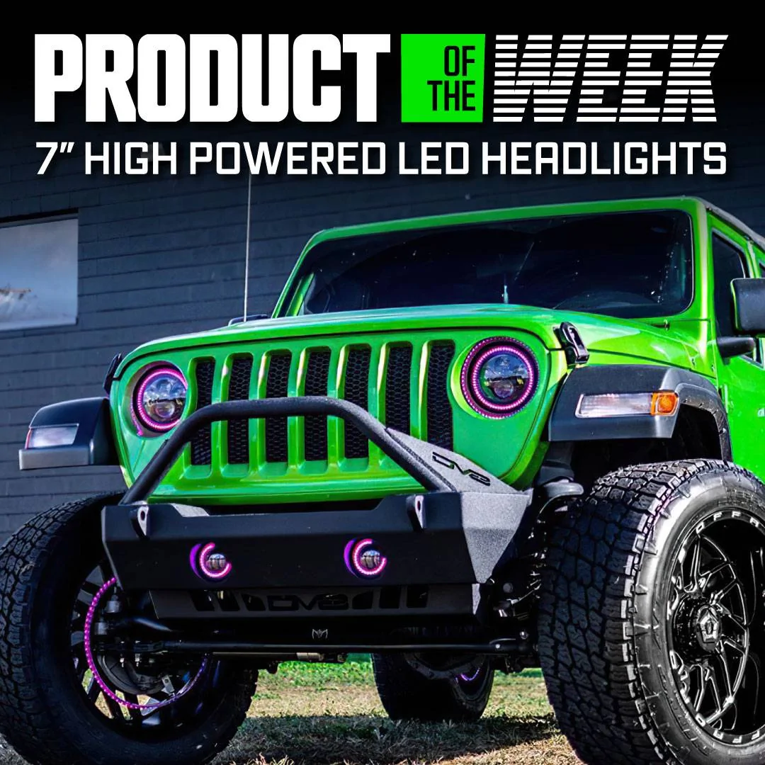 Jeep Gladiator PRODUCT OF THE WEEK: ORACLE LIGHTING 7" HIGH POWERED LED HEADLIGHTS POTW-5769-j