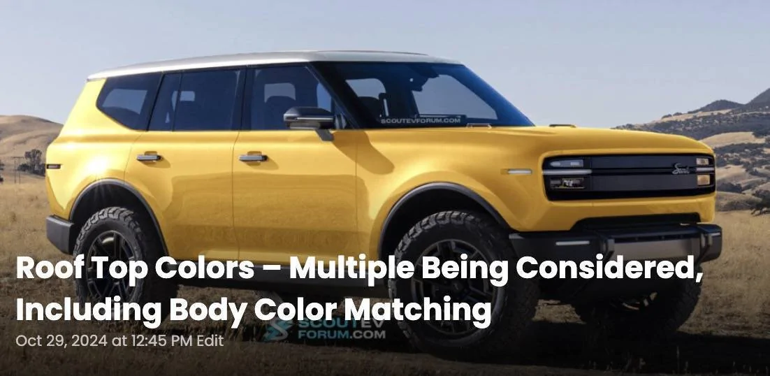 Jeep Gladiator Official: Scout EV Pickup & SUV debut w/ Gas Range Extender, 4x4, BOF, Lockers, Sway Bar Disconnect -- All Specs, Wallpapers, Videos white-roof-top-scout-traveler-suv-ev-jpg-jpg