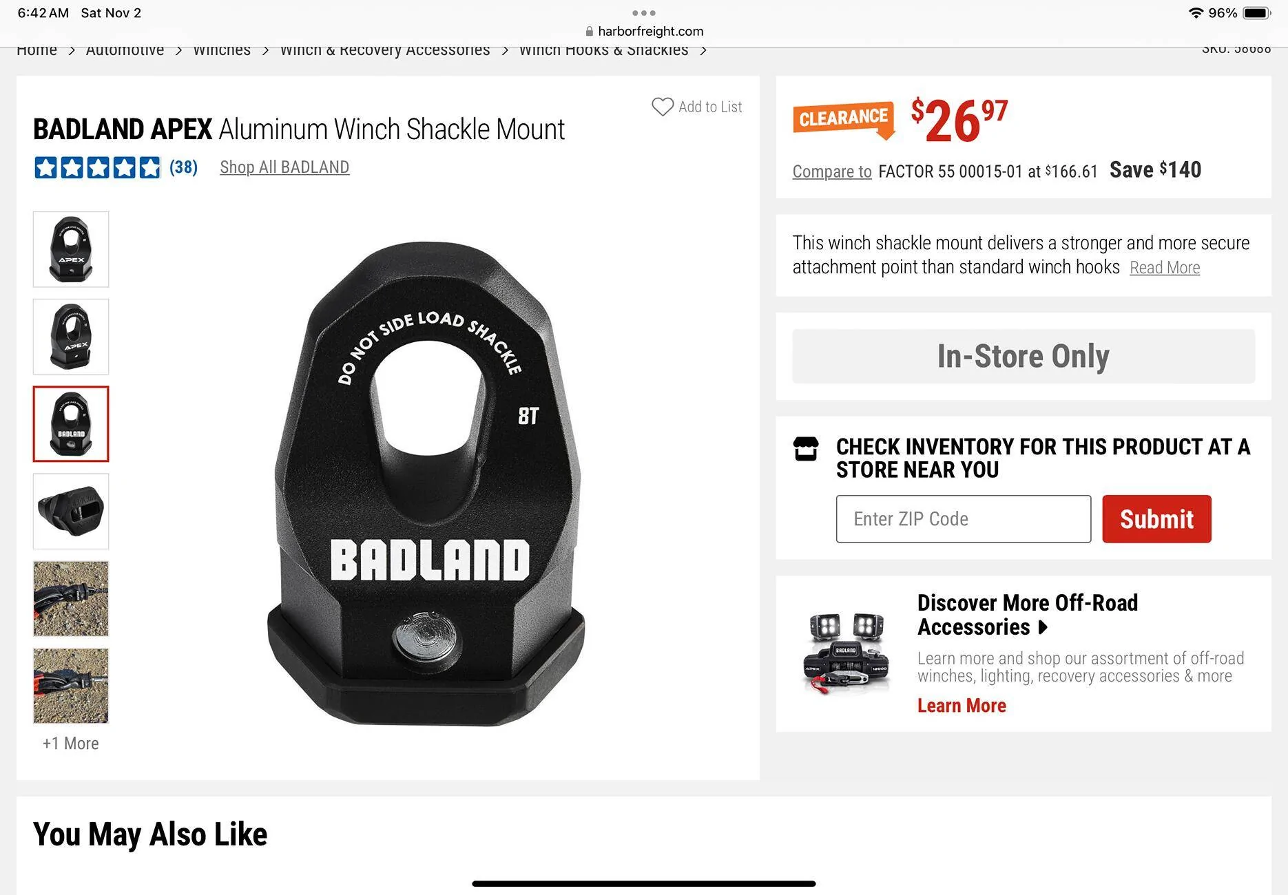 Jeep Gladiator Fairlead options for synthetic rope without a hook IMG_0135