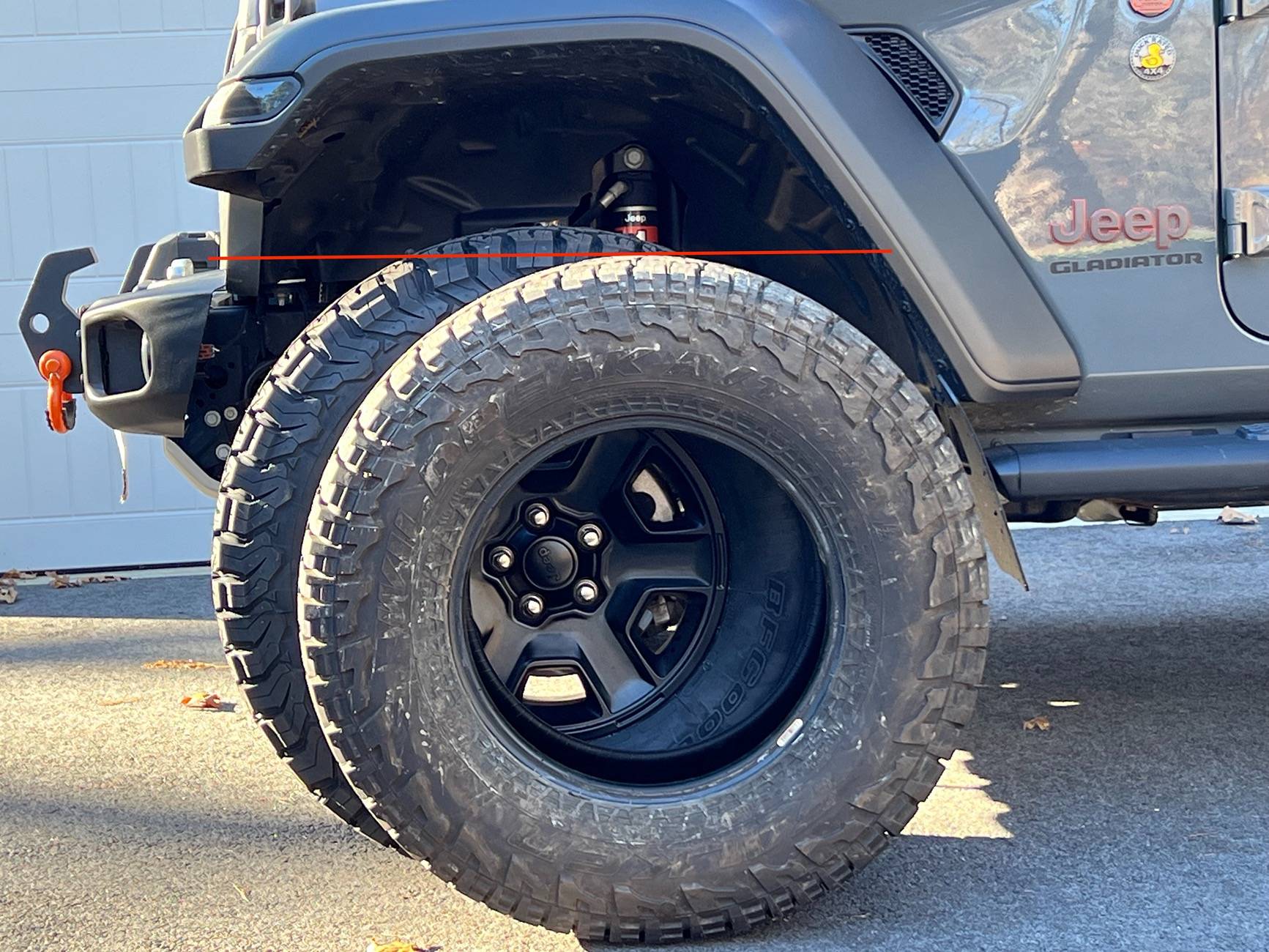 Jeep Gladiator Stock 33's (Falcon AT) to 35's (BFG KO2) 21' Mojave IMG_8598