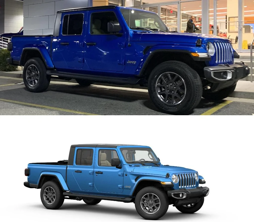 Jeep Gladiator HYDRO BLUE PEARL Gladiator JT Club comparison