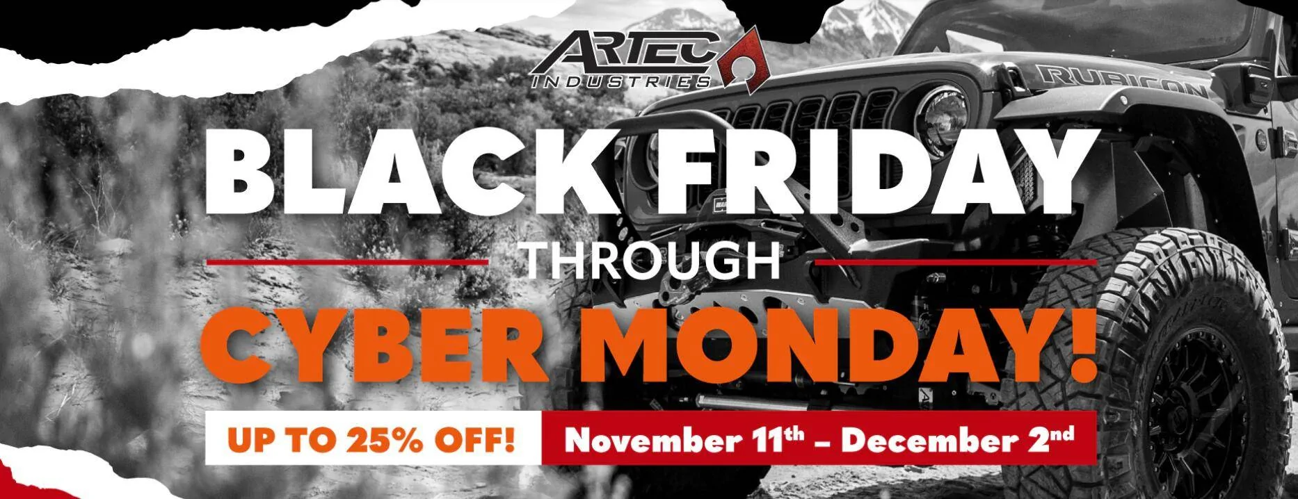 Jeep Gladiator Artec Industries Black Friday Sale  Save upto 25% off Now - December 2nd !!! 1731347751693-p4