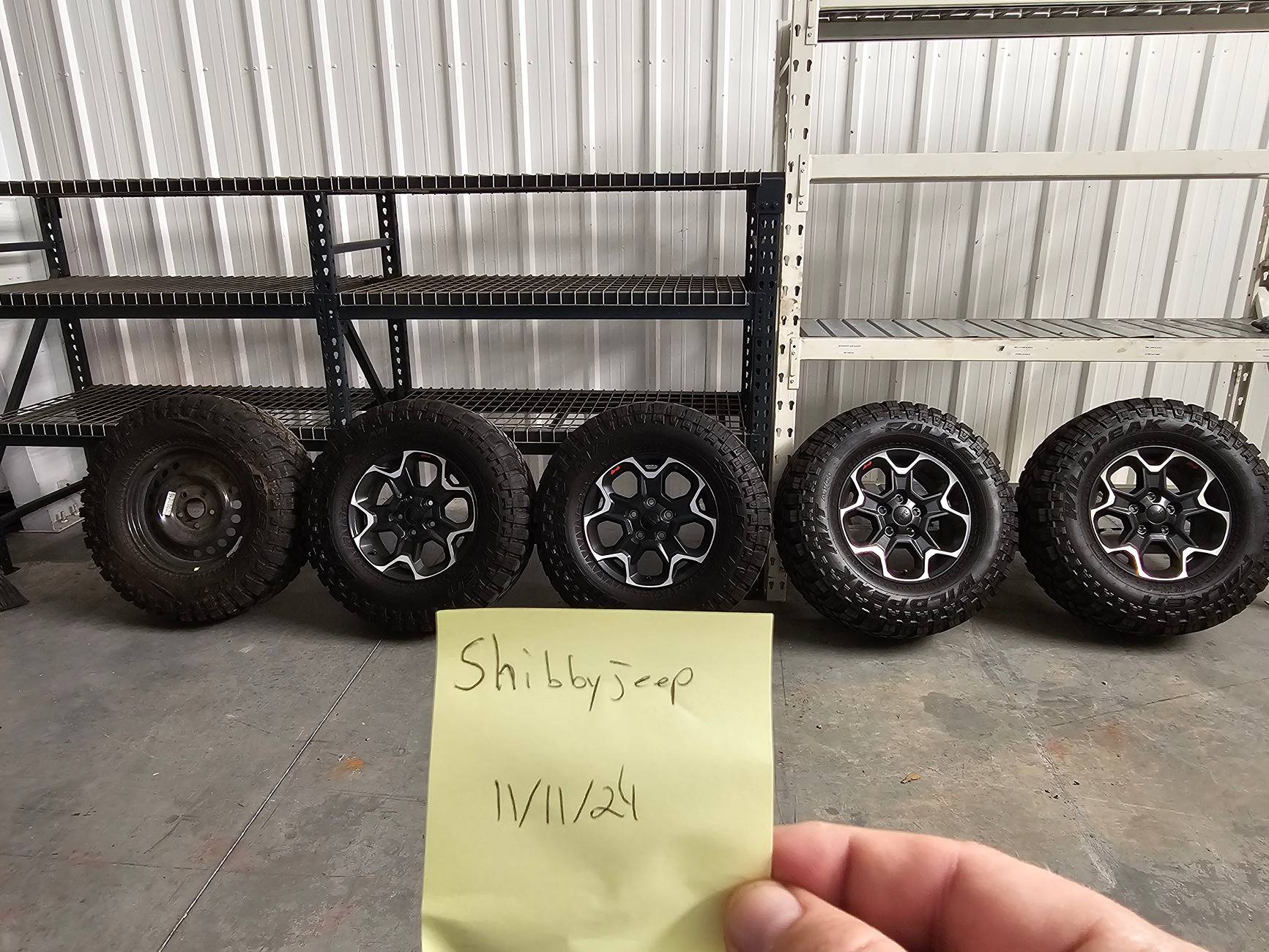 Jeep Gladiator Set of 4 2023 Gladiator Rubicon Wheels plus spare(steelie) w/33" Falken MT's $950 OBO 1000005560