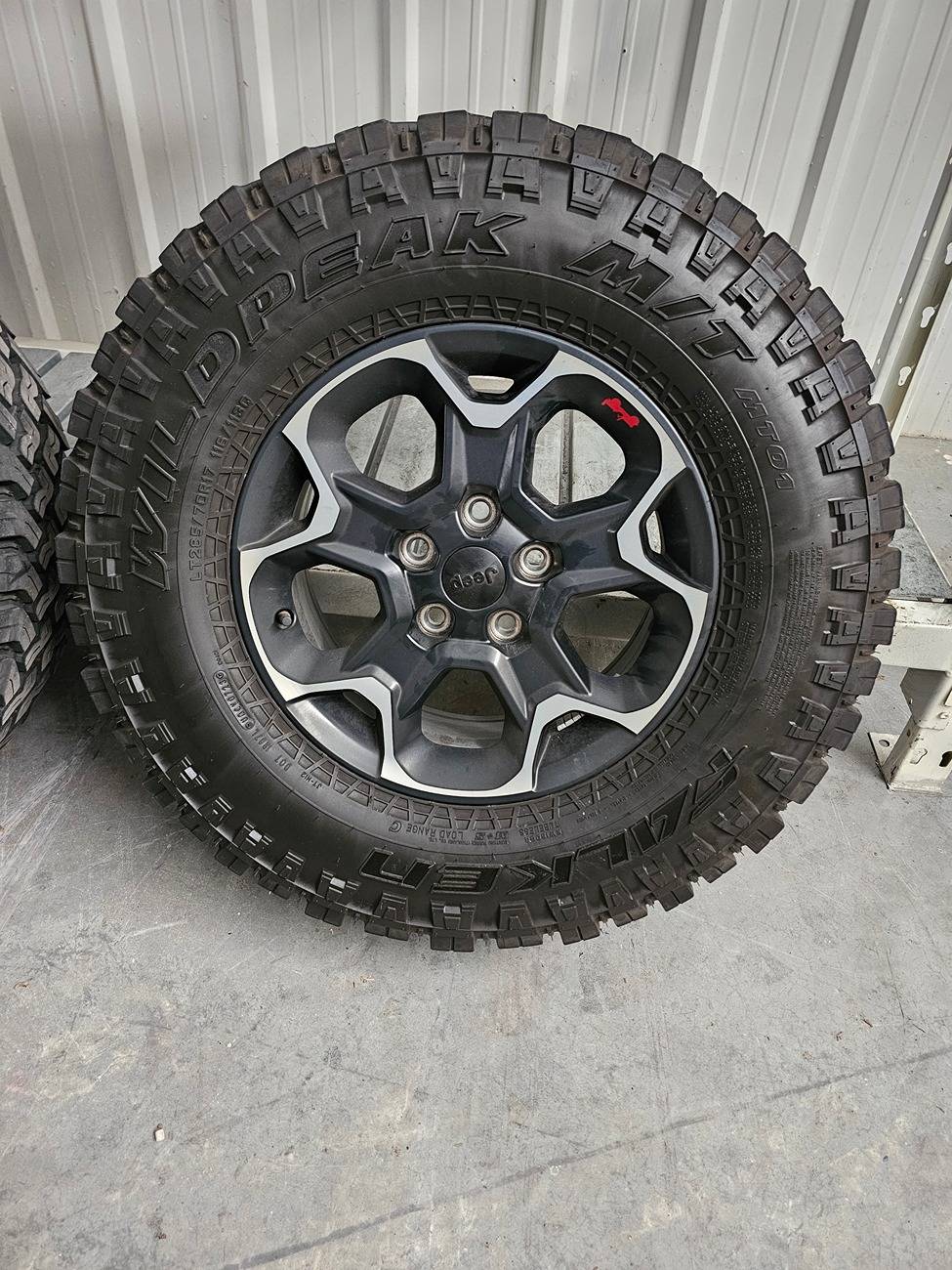 Jeep Gladiator Set of 4 2023 Gladiator Rubicon Wheels plus spare(steelie) w/33" Falken MT's $950 OBO 1000005553