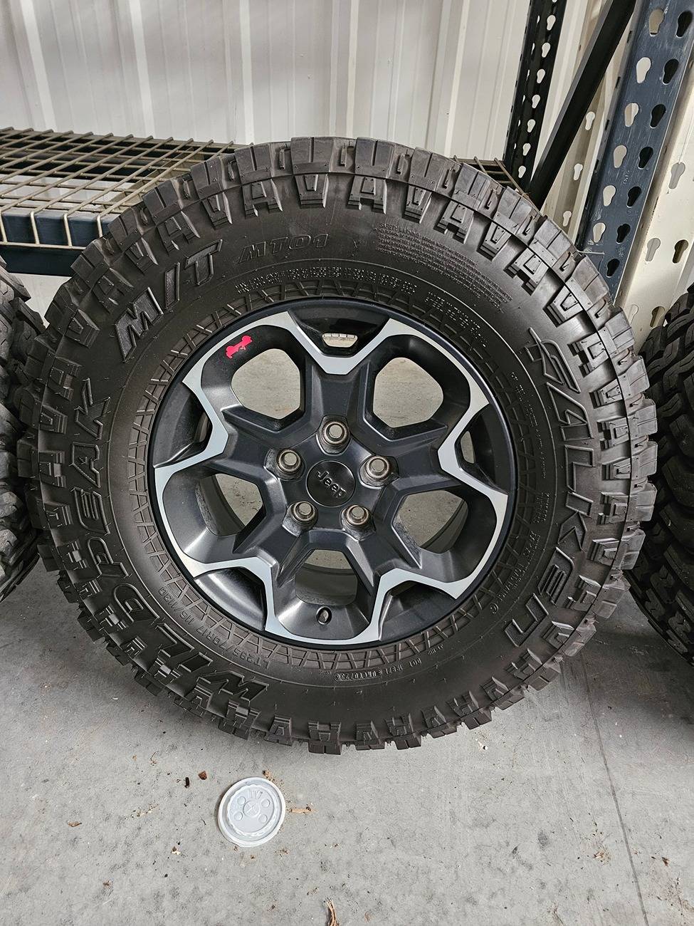 Jeep Gladiator Set of 4 2023 Gladiator Rubicon Wheels plus spare(steelie) w/33" Falken MT's $950 OBO 1000005555