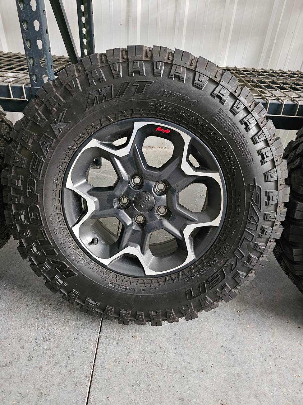 Jeep Gladiator Set of 4 2023 Gladiator Rubicon Wheels plus spare(steelie) w/33" Falken MT's $950 OBO 1000005556