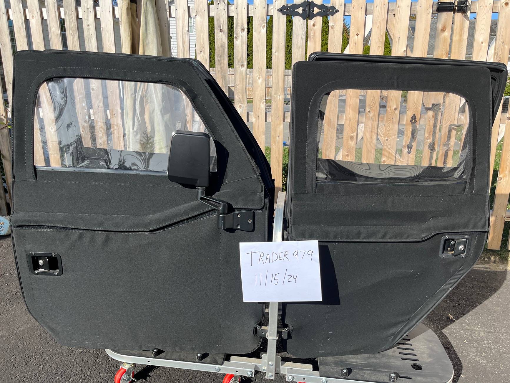 Jeep Gladiator Bestop Premium Twill Soft Doors Price Drop $850 IMG_6263