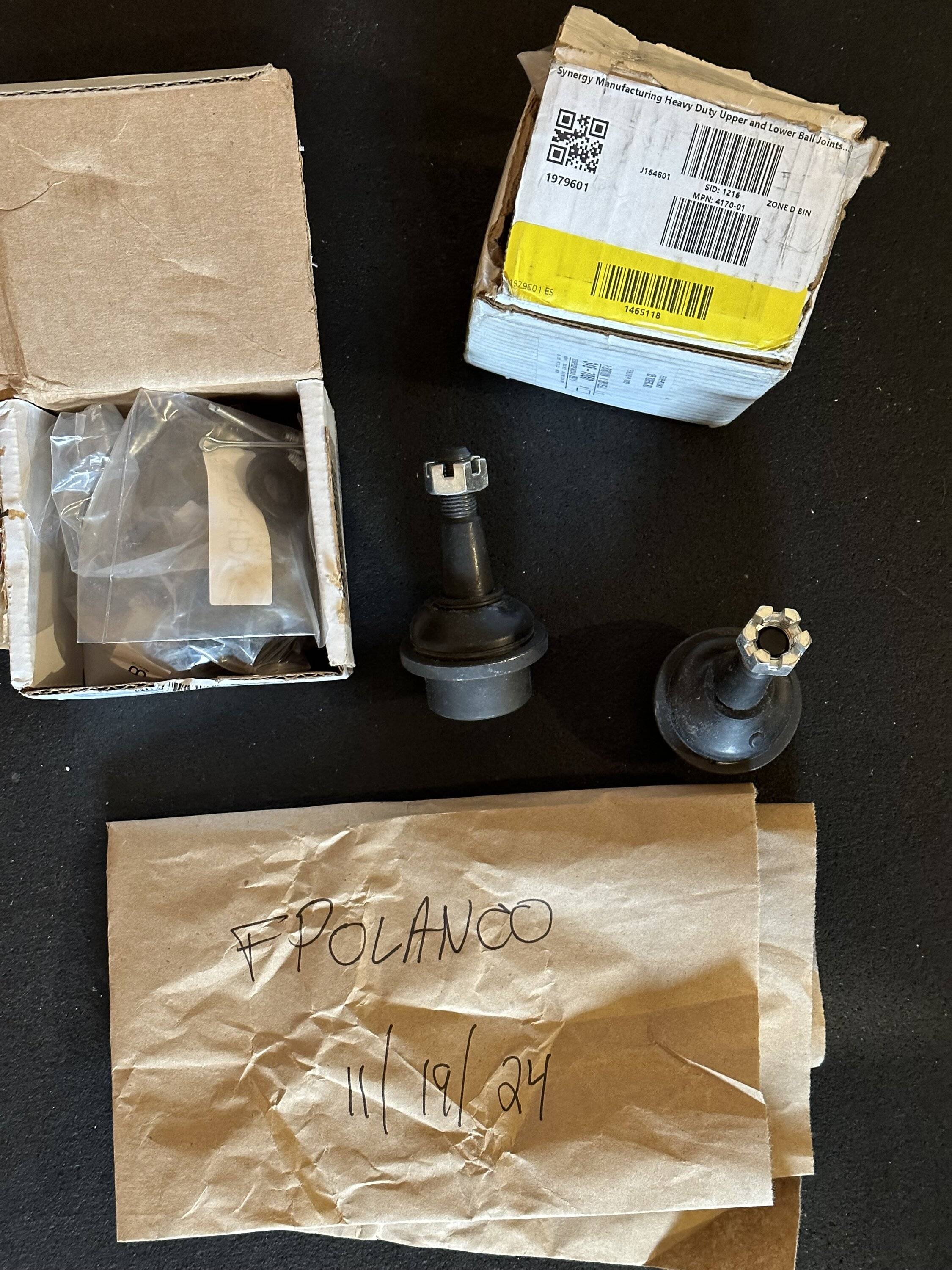 Jeep Gladiator Synergy upper and lower ball joints IMG_7670