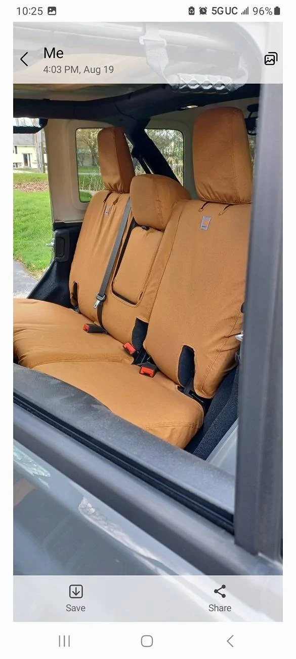 Jeep Gladiator CARHARTT rear seat cover.. 2020seat