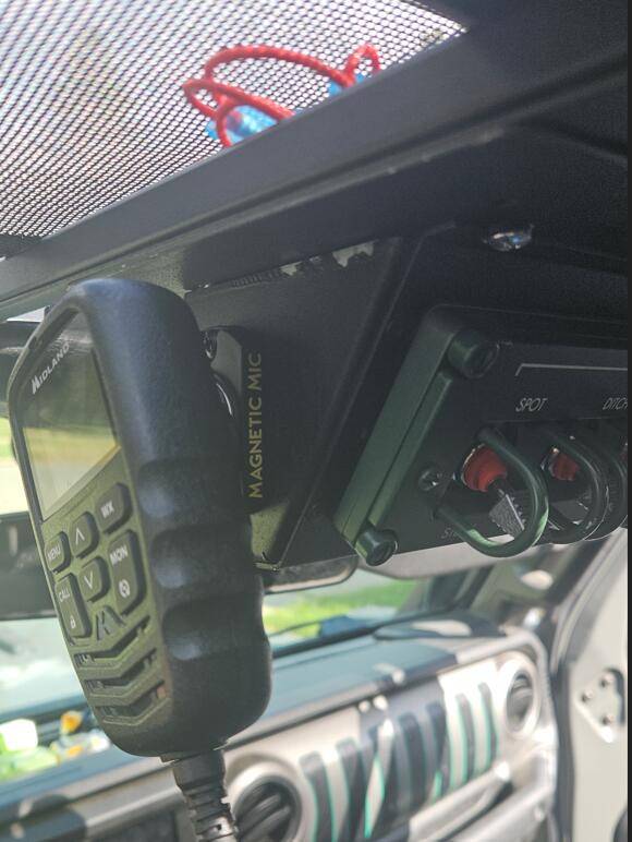 Jeep Gladiator Molle overhead switch panel and radio mounts Mic mount