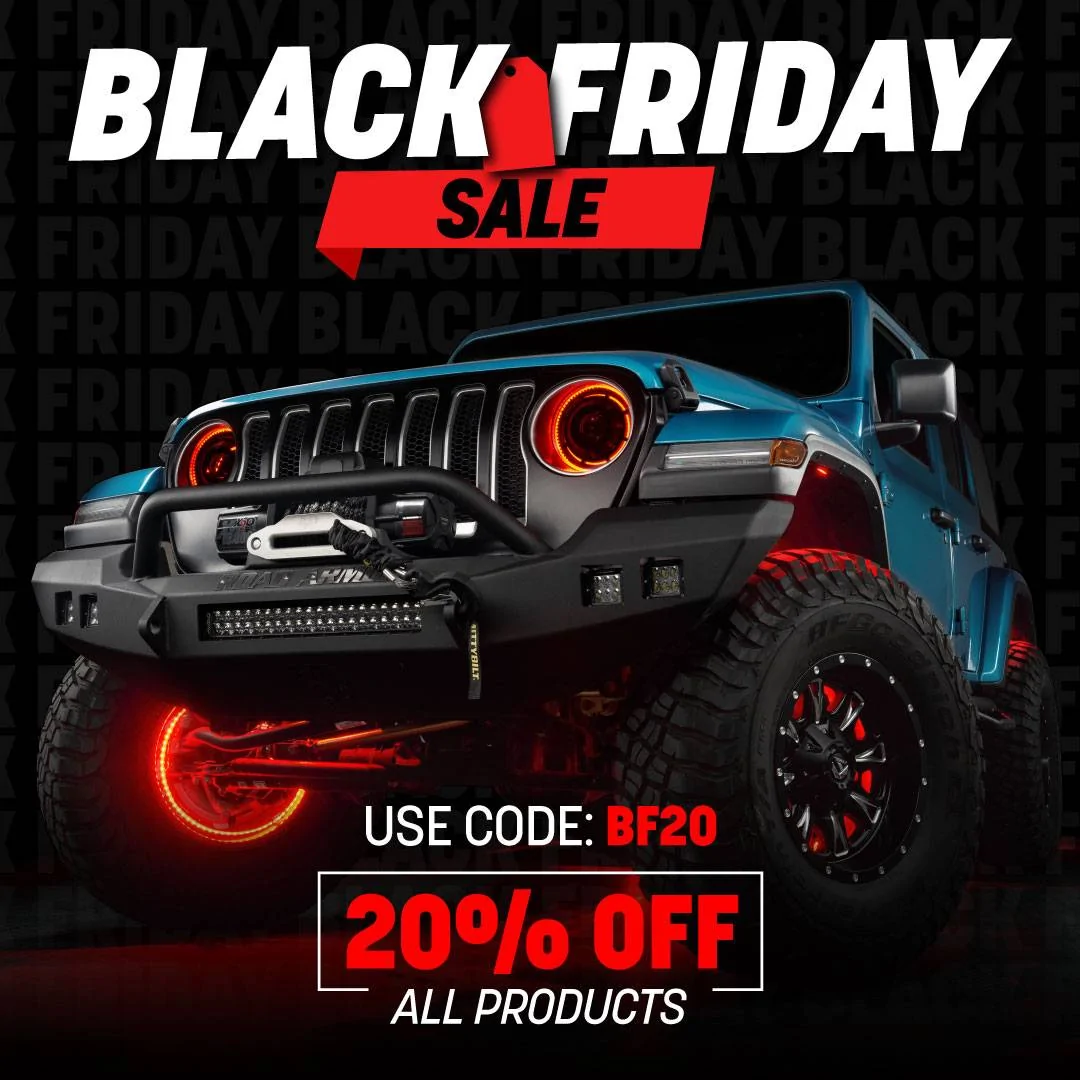 Jeep Gladiator Black Friday Brilliance: Light Up Your Ride with ORACLE Lighting Deals! BF20-social