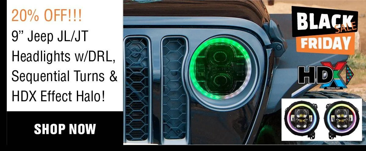 Jeep Gladiator Quake LED's Weeklong Black Friday 20% Off Super SALE is Live TODAY! BF24_Email Products-115